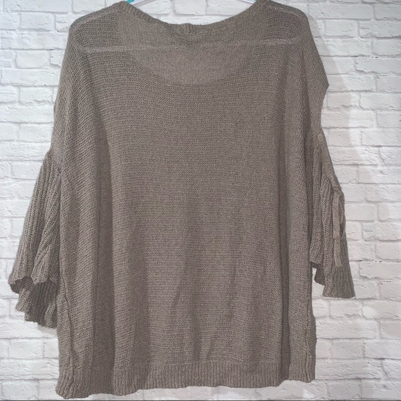 Beige Express Open Shoulder Sweater Sz. Large - Picture 4 of 4